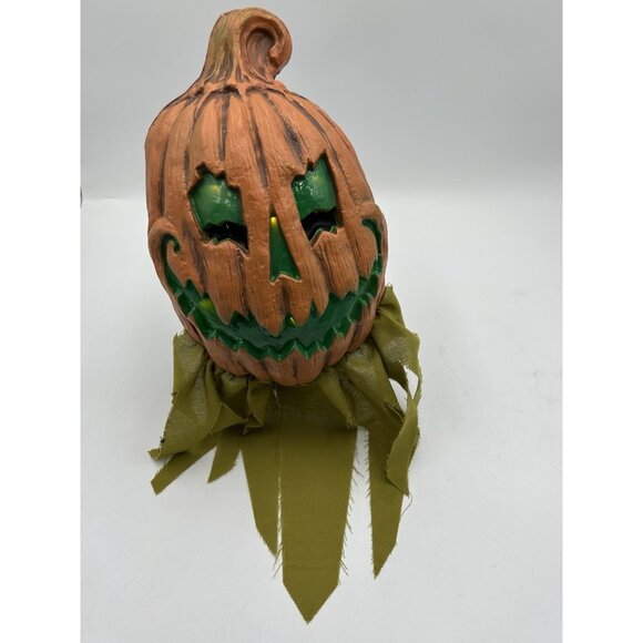 Evil Eyes & Mouth Light Up Pumpkin Horror Mask Halloween Costume Face Mask - Picture 1 of 11